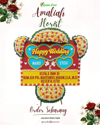 Karangan Papan Bunga Pernikahan di Padang Serai